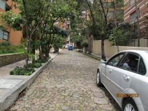cobble stone street built by the conquistadores - using Indian slaves.